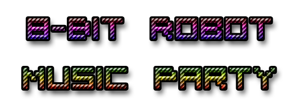 Logo 8-bit-robot-music-party